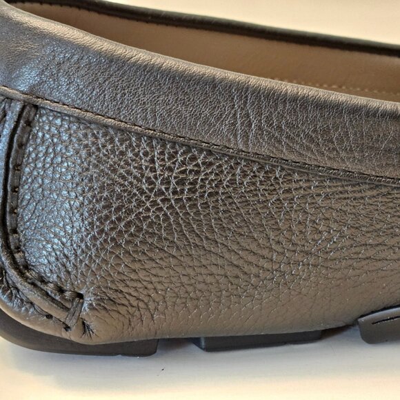 Ferragamo Black Leather Driver with Gancini Ornament Size 10 EE (10.5 to 11US) - Picture 13 of 16